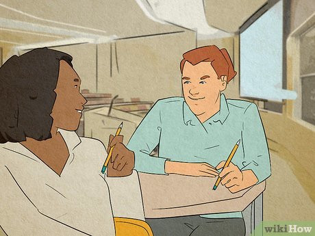 He wants to flirt with you, but he can’t be obvious (so he pokes fun!